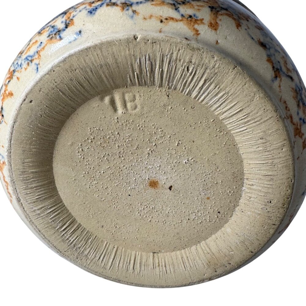 Red Wing Spongeware Crock Bowl 7” Decorative Stoneware Vintage Speckled Sponge C - Picture 3 of 12